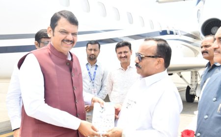 मुख्यमंत्री देवेंद्र फडणवीस यांचे आगमन व स्वागत...