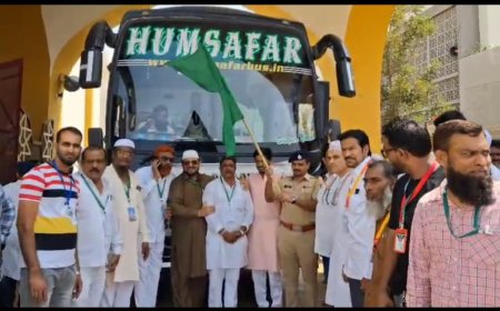 पवित्र हज यात्रेसाठी हज हाऊस येथून पहेला जत्था मुंबईकडे रवाना, नातेवाईकांच्या डोळ्यात अश्रू...