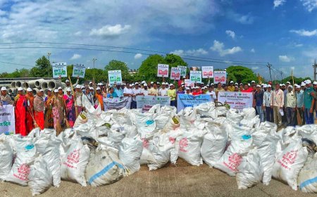 जागतिक पर्यावरण दिनानिमित्त सुखना नदी पात्र व परिसरात विशेष स्वच्छता मोहीम...