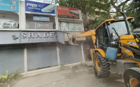 बाबा पेट्रोल पंप ते मोंढा नाका दरम्यान 229 बांधकामे निष्काशित
