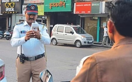 वाहतूक पोलिस चुकीच्या पध्दतीने ई-चालान देत असल्याची तक्रार, शिस्तभंगाची कार्यवाई होणार...!