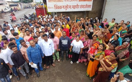 चंपा चौक ते जालना रोड रस्ता रुंदीकरण, बाधितांनी केली निदर्शने...