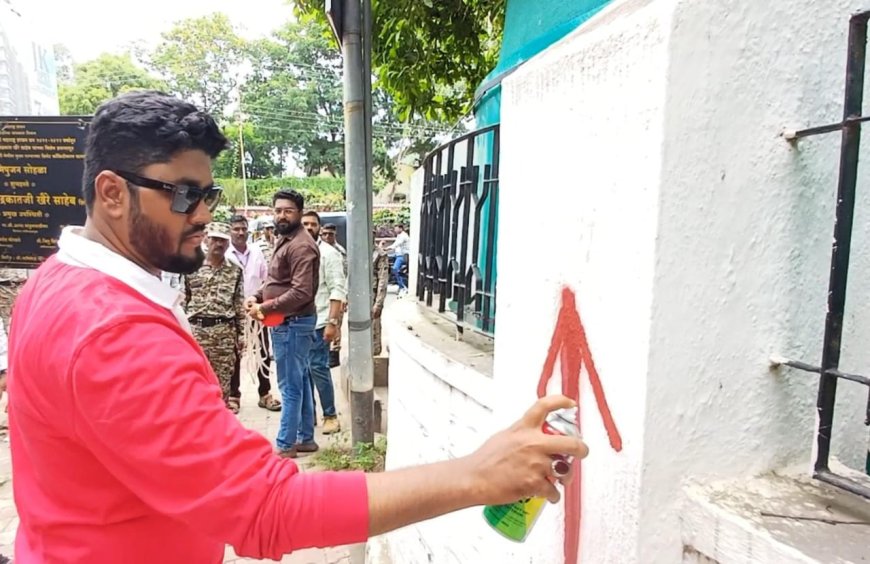 बुलडोझरला विश्रांती...VIP रस्त्याची मोजणी सुरु...