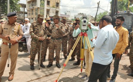 चंपा चौकवर पाडायला आले की काय...धास्ती, परंतु केला सेंटर पाॅईंट काढण्यासाठी सर्वे...