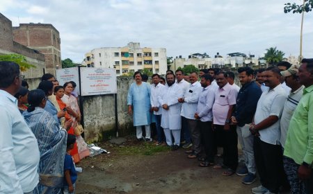 आमदार प्रदिप जैस्वाल यांच्या हस्ते होनाजीनगरात सामाजिक सभागृहाच्या कामाचे भुमिपुजन