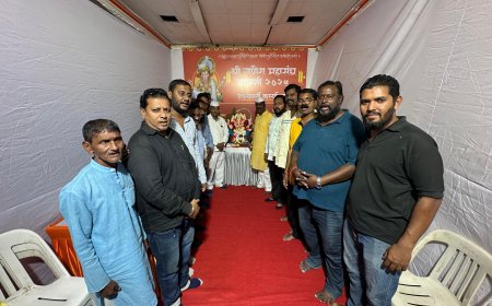 अशोक सायन्ना यांच्या हस्ते छावणी श्री गणेश महासंघाच्या "श्री"चीं प्राणप्रतिष्ठापना