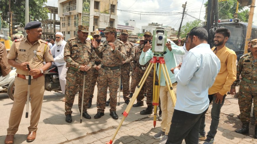 चंपा चौकवर पाडायला आले की काय...धास्ती, परंतु केला सेंटर पाॅईंट काढण्यासाठी सर्वे...