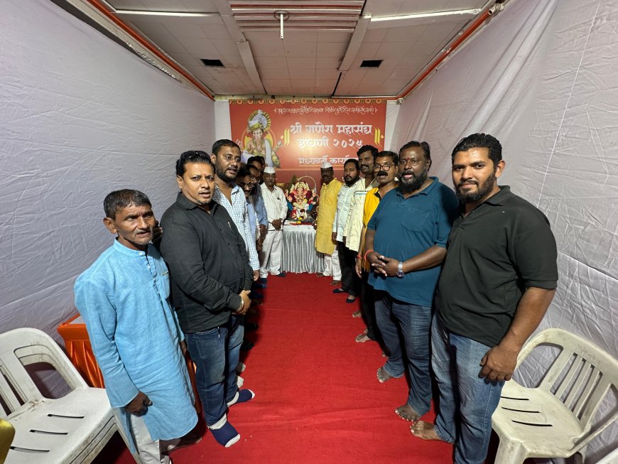 अशोक सायन्ना यांच्या हस्ते छावणी श्री गणेश महासंघाच्या "श्री"चीं प्राणप्रतिष्ठापना