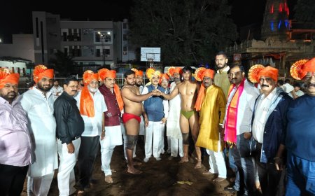 छावणी श्री गणेश महासंघाच्या आखाड्यात अल्ताफ शेखने गाजवले मैदान...