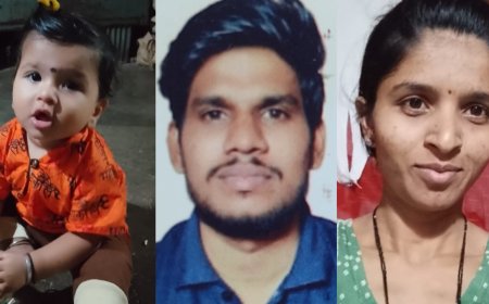 भरधाव स्काॅर्पिओच्या धडकेत दुचाकीस्वार चिमुकल्या सह 3 ठार...