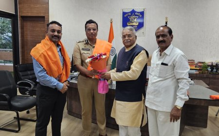 शहर ड्रग्जमुक्त करण्यासाठी कार्यवाईचे शिवसेनेने केले स्वागत, पोलिस आयुक्तांचा केला सत्कार...