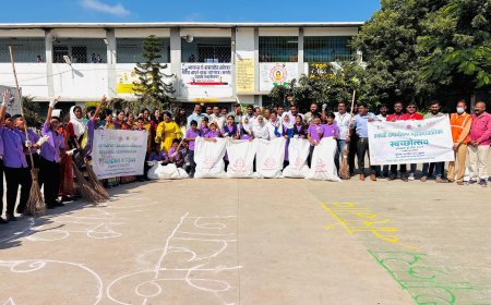 स्वच्छता ही सेवा - 2025 शाळांच्या विद्यार्थ्यांनी केले श्रमदान...