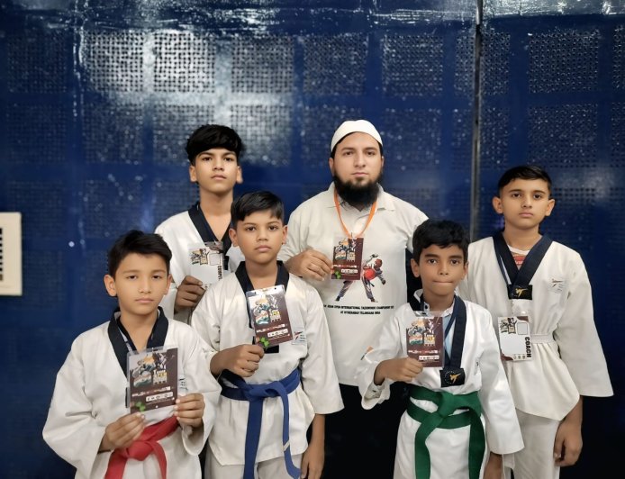 बिडकीनच्या खेळाडूंचा तायक्वांदो आंतरराष्ट्रीय स्पर्धेत डंका...