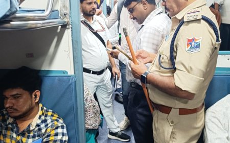 रेल्वेत एकाच दिवशी 1202 विनातिकीट प्रवासी पकडले, 4.9 लाख दंड वसूल...