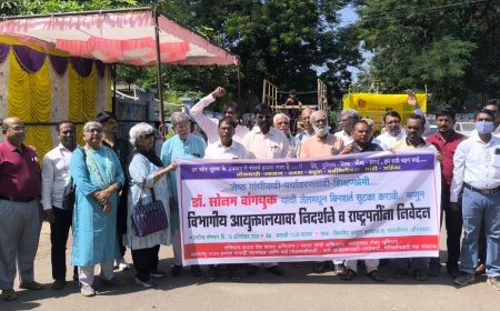 डॉ.सोनम वांगचुंग यांची बिनशर्त सुटकेच्या मागणीसाठी केली निदर्शने...