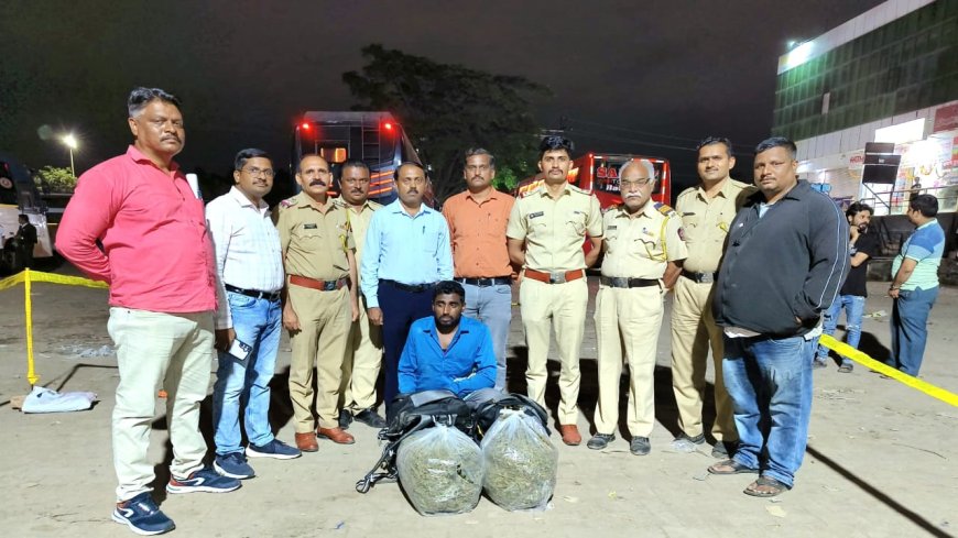 शहरात 10 किलो गांजा पकडला, एक आरोपी अटक...