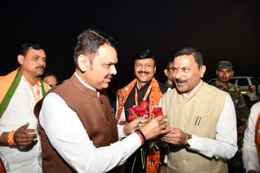 मुख्यमंत्री देवेंद्र फडणवीस यांचे आगमन व स्वागत...