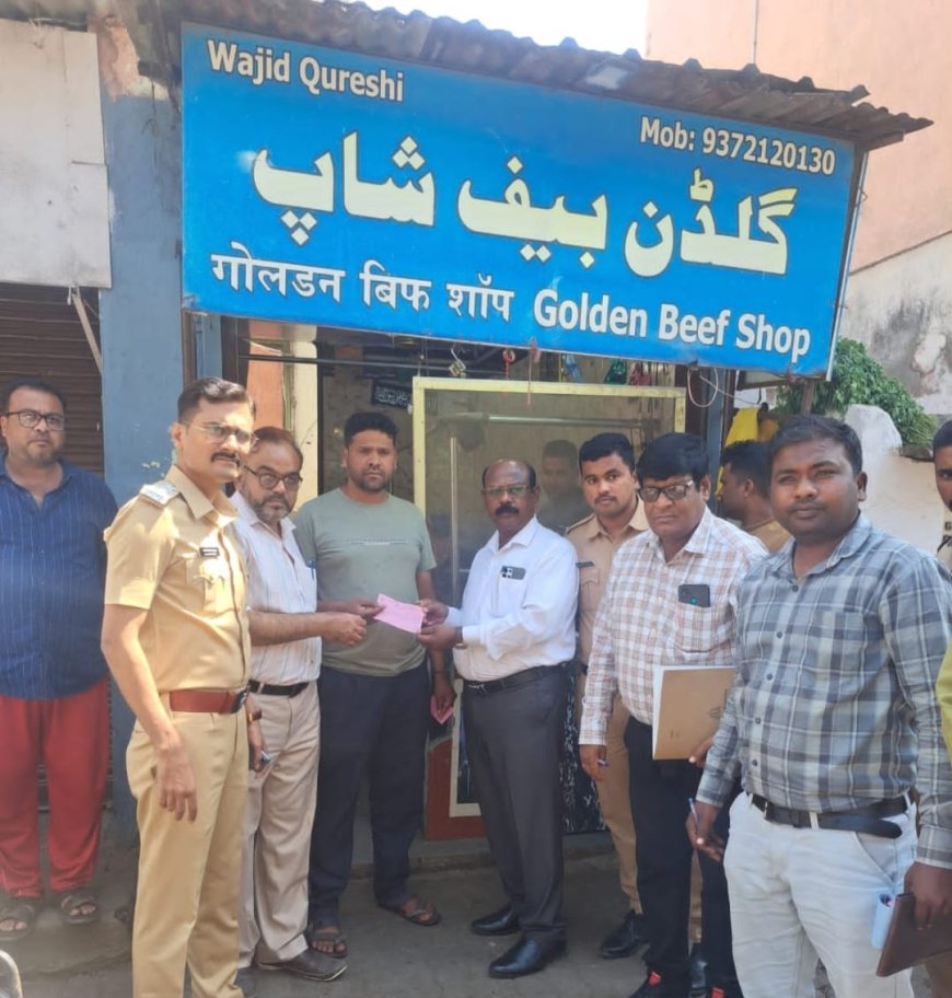 उघड्यावर विना परवाना मांसविक्री करणा-यांविरुध्द मनपाची कार्यवाई...