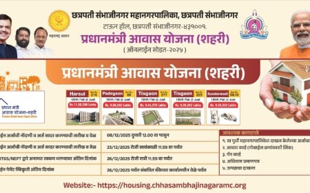 शहरातील 11120 घरकुल विक्रीसाठी ऑनलाईन सोडतसाठी लागला मुहुर्त