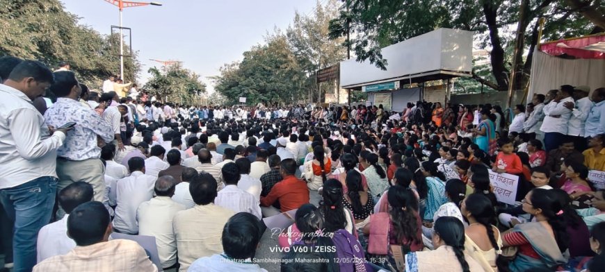 टिईटी, संच मान्यता विरोधात शिक्षक संघटनांनी काढला मोर्चा...