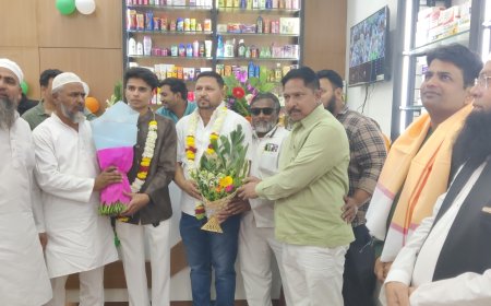 रांजणगाव शेणपुंजी एमआयडिसीत डिएमजी फार्माचे शानदार उद्घाटन, दानिश देशमुख यांना दिल्या शुभेच्छा...