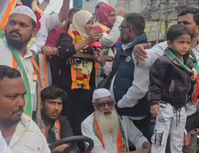 इब्राहीम पटेल यांच्या प्रचारार्थ रैलीत जनसैलाब, प्रभाग क्रमांक 12 काँग्रेसमय...