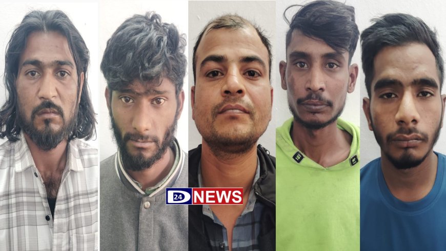 मंदीरातील दागिन्यांची चोरी करणाऱ्या पाच आरोपिंना अटक... गुन्हे शाखेची जलदगती कार्यवाई...