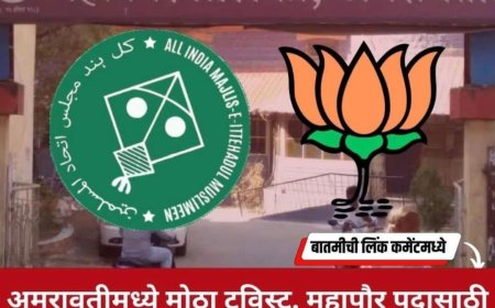 अमरावती महापालिकेच्या महापौर निवडणुकीत भाजपाला मतदान करणाऱ्या एमआयएमच्या नगरसेविकेची पक्षातून हकालपट्टी...!