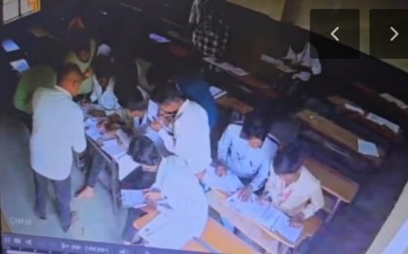 बारावीची परीक्षा सुरु, सामुहिक काॅपी करताना सिसिटीवीत कैद, 19 जणांविरुद्ध पथकाची कारवाई...