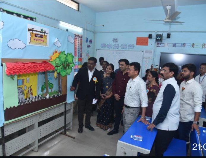 महापालिकेच्या विद्यालयात डिजिटल पल्स व रीडींग फेअरचे उत्साहात उद्घाटन...