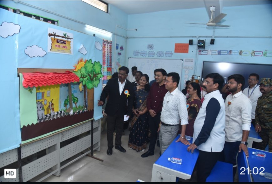 महापालिकेच्या विद्यालयात डिजिटल पल्स व रीडींग फेअरचे उत्साहात उद्घाटन...