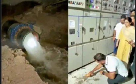 नवीन पाणीपुरवठा योजनेच्या 2500 मीमी व्यासाच्या पाइपलाइनची चाचणी...