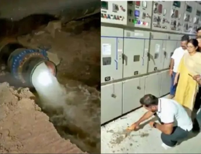 नवीन पाणीपुरवठा योजनेच्या 2500 मीमी व्यासाच्या पाइपलाइनची चाचणी...