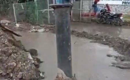 चितेगाव जवळ पाण्याची जलवाहिनी फुटल्याने एक दिवस उशिरा नळाला पाणी...!