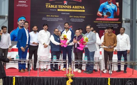 शहरात आंतरराष्ट्रीय दर्जाच्या टेबल टेनिस हाॅलचे थाटात उद्घाटन...