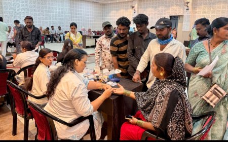 महापालिकेच्या वतीने सफाई कर्मचाऱ्यांची केली आरोग्य तपासणी...