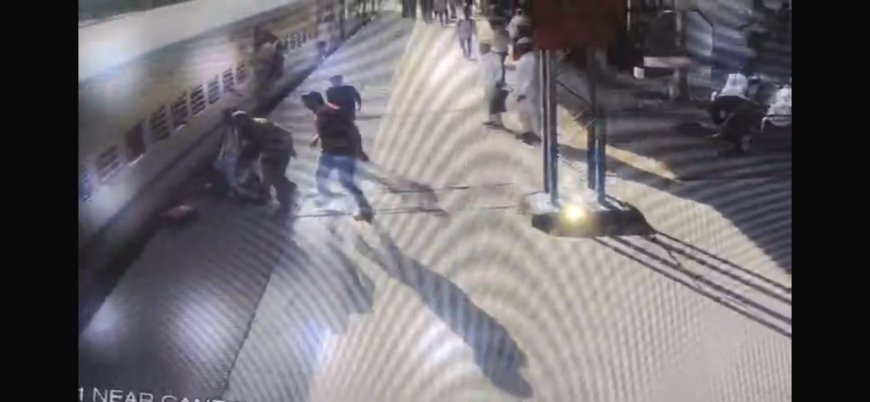 परभणी रेल्वे स्थानकावर आरपीएफ जवानाने प्रवाशाचा जीव वाचवला...!