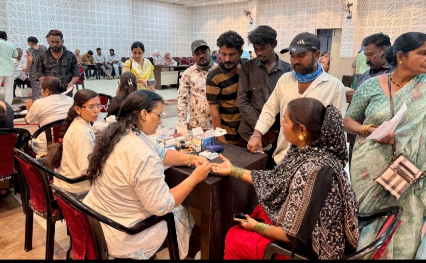 महापालिकेच्या वतीने सफाई कर्मचाऱ्यांची केली आरोग्य तपासणी...