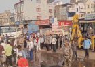 किराडपुरा, आझाद चौक रस्ता बाधित रेती, खडी विटा विक्रेत्यांवर मनपाची कार्यवाई...!
