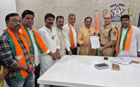 एमआयएमच्या नगरसेवकावर कारवाई करण्याची भाजपची मागणी, पोलिस आयुक्तांना दिले निवेदन...!