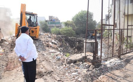 नाल्यावरील अतिक्रमणे काढण्याचे सभापतींचे आदेश...!