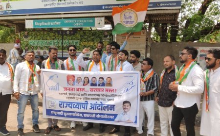 इंधन महाग व टंचाई विरोधात राष्ट्रवादी युवक काँग्रेस शरदचंद्र पवार पक्षाने केले आंदोलन...