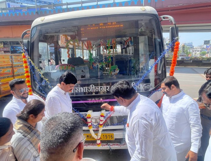 क्रांतीचौक ते संभाजीपेठ मार्गे गुलमंडी मार्गावर सिटी बस सेवेला प्रारंभ...