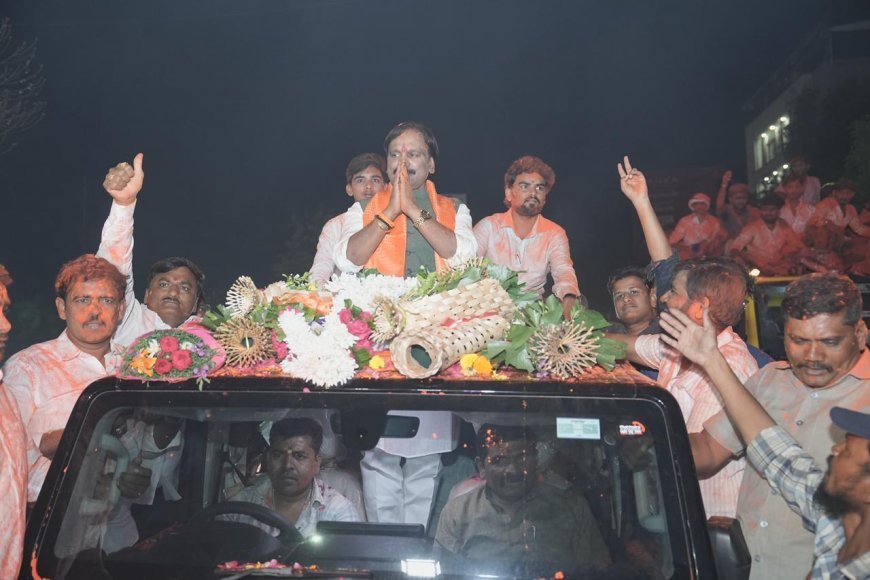 आमदार झाल्यानंतर शहरात अंबादास दानवे यांचे आगमन व भव्य स्वागत...!