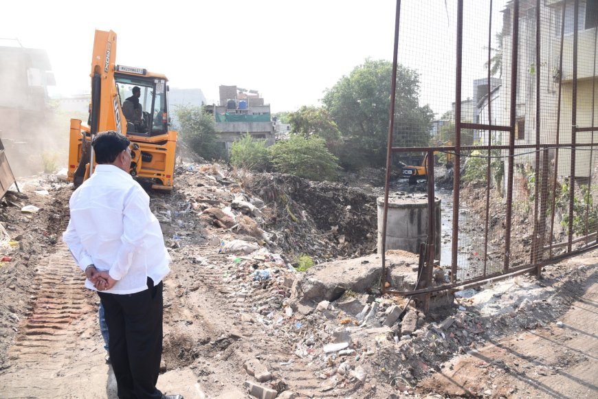नाल्यावरील अतिक्रमणे काढण्याचे सभापतींचे आदेश...!