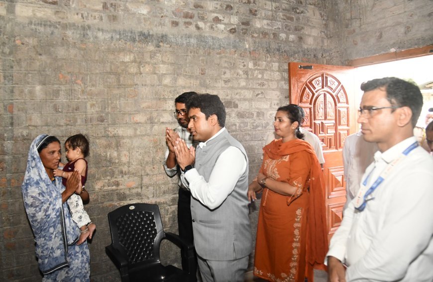 जिल्हाधिका-यांनी शेतकरी आत्महत्याग्रस्त कुटुंबांची भेट घेऊन केली विचारपूस...