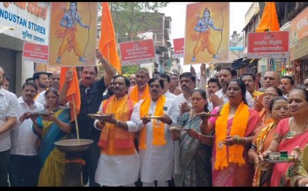 श्रीराम मंदिर देणगी अपहाराच्या निषेधार्थ शिवसेनेचा श्रीराम रक्षा घंटानाद