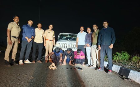दरोड्याच्या तयारीत असलेल्या तिघांना अटक, स्काॅर्पीओसह साडेपाच लाखांचा मुद्देमाल जप्त