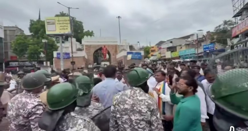 वंचित बहुजन आघाडीने केले शहर बंद... बंदला संमिश्र प्रतिसाद, पोलिसांनी कार्यकर्त्यांना घेतले ताब्यात...!