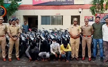 28 चोरीच्या मोटारसायकल जप्त, 4 आरोपी जेरबंद...!